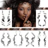 Temporary Tattoos F1FF 11 Styles Hairline Tattoo Stickers DIY Hairstyling Temporary Tattoo Baby Hair 221208