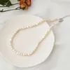 チョーカーAshiqi Natural Fraphwater Pearl Necklaceヴィンテージバロックジュエリーのためのトレンドギフト221207