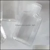 Förvaringsflaskor burkar transparent handrensningsplastflaskor tom alkohol desinfektion container mini flytande makeup paket su dhymf