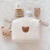 Diaper Bags Korean Bear Embroidery Baby for Stroller Mommy Reusable born Care Nursery Organizer Nappy Changing Mom 221208