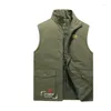 Herenvesten groot formaat multi-pocket plus 5xl 6xl 7xl 8xl mannen fleece dragen casual heren slimme mouwloos vest vest