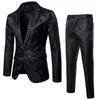 Costumes pour hommes Blazers Vestes Pantalons Hommes Business Casual Slim Ensembles Mode Imprimé Tuxedo Mariage Robe formelle Blazer Performances sur scène 221208