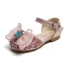 Baby meisje zachte schoenen pu diamant boog flats voor meisjes kinderen kleine kinderen casual schoenen maat 21-35