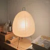 Lampadaires LED Lampe en papier de riz japonais Lampe de table moderne Dimming Lanterne Noguchi Trépied Creative Home Lecture Art Luminaire Cadeau