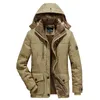 Men's Down Parkas Winter Outdoor Ski Snow Warm Jacket Coat Outwear Casual Hooded Waterproof Thicken Fleece Parka 221207