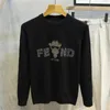 2022 New Luxury Knitwear Automne et hiver personnalisé chandail pour hommes d'impression de forage à chaud col rond mode mince beau chandail à fond tendance top