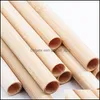 Drinking Straws St Bamboo Reutilizável 20 cm de bebida orgânica sTs Wood Natural para festa Ferramenta de barra de casamento 578 R2 Drop Delivery H Dh6gb