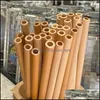 Drinking Straws St Bamboo Reutilizável 20 cm de bebida orgânica sTs Wood Natural para festa Ferramenta de barra de casamento 578 R2 Drop Delivery H Dh6gb