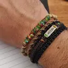 Bedelarmbanden minimalistische mannen houten armband graad een natuurlijke imperiale stenen braclet homme hematiet kralen braslet bohemia streng brazalete