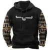 Luvtröjor för herr Sweatshirts Vintage Vinterkläder Lösiga Casual American Western Cowboy Costume Mans Sweatshirt Streetwear Oversized Hoodie 221207