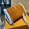 여자 디자이너 테디 핸드백 가죽 겨울 퍼지 지갑 크로스 바디 봉투 가방 개비 핸드백 솜털 어깨 가방 토트