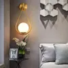 壁のランプモダンなクリスタル装飾カワイイルームペンテアイラカマリムベッドルームライトデコレーションLEDライト