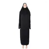 Ubranie etniczne H1391 Muzułmańska sukienka z rękawem Módlcie się Khimar Kaftan Stone