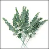 Decoratieve bloemen Kransen Simulatie Plant Bladdecoratie Bloem Hoge kwaliteit Kunststof Eucalyptus Materiaal Bruiloft Thuis 1411 V2 Dro Dhewy