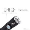 USB LED Flashlight Mini Torch Flash Light Pocket LED lamp Zoomable For Riding Outdoor Portable strong light