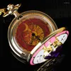 Pocket Watches Japanese Anime Moon Girl Quartz Assista Fashion Colar exclusivo Chain Chain Cosplay Gifts For Women Girls Senhoras