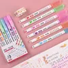 Colored Highlighter Pens Dual Tip Marker With 6 Different Shapes 6Pcs For Writing Drawing Planner