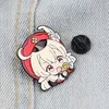 Brooches Genshin Impact Cute Klee Enamel Pin Lapel Pins For Backpacks On Clothes Game Jewelry Anime Accessories Gift Friends