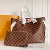 Mirror Shopping Totes Designer-Damen-Einkaufstasche Never Check Handtasche Schulterkupplung Geldbörse Doppelgriffe Plaid Alte Blumen Lederbeschläge