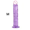 Sex Toy Dildo 3 Storlek genomskinlig mjuk gelé Big realistisk falsk Dick Penis Butt Plug -leksaker för kvinnliga män Vagina Anal Massage