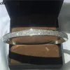 Armreif Choucong Infinity Pave Setting Armband 5A Zirkonia Weißgold gefüllt Verlobung für Frauen Hochzeit Mithelfer