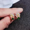 Moda Queen Bee Ear studs Orecchini Animal Hook Earring CZ Women Charm Bridal Wedding Jewelry Gift