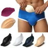 Unterhosen Schaum Unterwäsche Slips Gepolsterte Tasse Schwamm Push-Up-Beutel Pad Sexy 3D Verbesserung Einfarbig Atmungsaktiv Männlich