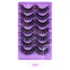 Handmade Reusable Curled False Eyelashes Naturally Soft & Vivid Multilayer Thick Mink Fake Lashes Extensions Full Strip Beauty Party Eyelashes 6 Models DHL