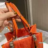 Designer- Mini Tote Women Embroidery Handbag Amber Handle Shoulder Bags Messenger Crossbody Clutch Lady Purse