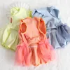 Hondenkleding bloem bruiloft huisdier kleding zomer tutu schattige jurk vest kat katoen bloemen kleding prinses