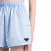 Women's Two Piece Pants Set 2023 Triangle Metal V Neck Vest Mini Short Set Streetwear Fashion Crop Top 22ss New Tracksuit