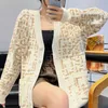 Women's Sweaters Designer Autumn and Winter 2022 New Letter V-Neck Soft Jacquard Knitted Cardigan I3N7