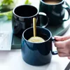 Tassen Europäischen Stil Solide Helle Farbe Keramik Kaffeetasse Mit Griff Porzellan Büro Teetassen Haushalt Milch Tee Wasser Tasse Trinkgeschirr