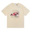 メンズTシャツ夏のデザイナーTシャツメンズヒップホップストリートウェアコットンレタープリントハイストリートOネックカップルトップス