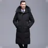 Piumino da uomo Parka ispessito -30 Cappotto invernale caldo Moda lungo anatra bianca con cappuccio Plus Size 4XL 221208