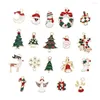 Christmas Decorations Supplies Necklace Decoration Craft Making Charms Enamel Pendant Earring DIY Jewelry