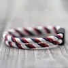 Charm Bracelets Minimalist Men's Braided Leather Wrap Bracelet Hand-Woven 2-Layers 5mm Rope Black Magnetic Buckle Jewelry