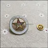 Pins Brooches 50Pcs/Lot H008 Masonic Lapel Pin Brooch Gold Plating Finish Mason Badge High Quality Order Of Eastern Star For Masonr Dhcjt