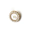 Round Letter Pearl Diy Button for Shirt Coat Cardigan Metal Letters Clothing Sewing Buttons