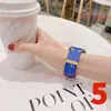 2022 럭셔리 디자이너 L 애플 워치 밴드 45mm 42mm 38mm 44mm 44mm iwatch 밴드 가죽 스트랩 브레이슬릿 패션 꽃 화이트 스퀘어 팔찌 iwatch