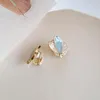 Boucles d'oreilles à dos pour femmes, strass mignons, couleur or, Clip papillon sans trou, Piercing, faux Cartilage, cadeaux