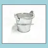 Party Decoration Sliver Color Gaanized Mini Pails Bucket Candy Chocolate Boxes Favors For Wedding Party 5.3X6Cm Sn1863 Drop Delivery Dhfgm