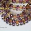 Ожерелья с бисером Meihan Natural Amethyst Citrine Quartz Faceled Rondelle Charms для браслетов Beads Рождественские украшения 221207