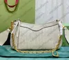 Ophidia PM Bag 735145 735132 Diseñadores de mujer Hobo Half Luna Cadenas Bolsas de hombro Damas Beige y Bolsas de Axila de Ebony Guardabos