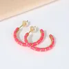 Stud Earrings KELITCH Colorful C-shaped Luxury Earring For Women Piercing Earings Pendientes Girl Fashion Jewelry Gift Wholesale