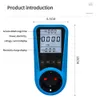 UE Gniazdo wtyk cyfrowy prąd cyfrowy miernik woltomierza mocy WATT Energy Tester Wattmeter US UK AU FR BR It