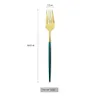 Efterrätt salladgaffel 18,5 cm rostfritt stål Western Forks Portable Hotel Wedding Party Rainbow Table Cotlary Set 1208