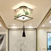 Taklampor klassiska vintage kinesiska ledande hängande porslin design modern hänge