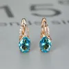Hoop Earrings Luxury Zircon Fashion Gem Earring For Women 2022 Korean Trendy Geometric Creative Party Wedding Jewelry Gifts