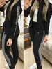 سروال نسائي للسيدات من النساء مجموعة ملابس الخريف سستة أعلى و Sust Sport Suit Winter 2 Woman 221207